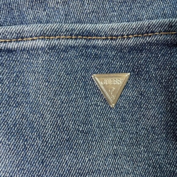 Guess Los Angeles Blue Jean Denim u Short Shorts Daisy Dukes Hot Pants Size 29 C - Picture 7 of 9